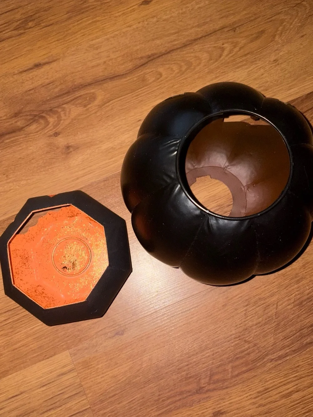 Halloween Jack-O'-Lantern Double Stack Candle Holder - Black & Orange